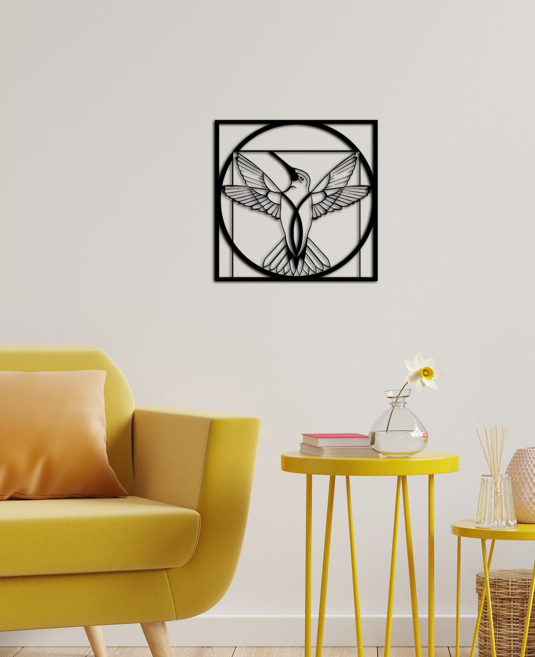 Artroya Ingenio Serisi Leonardo da Vinci Kanat Mekanizması Metal Duvar Sanatı