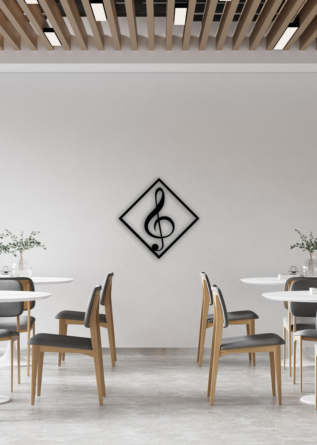 Artroya Melody Serisi Sol Anahtarı Lüks Metal Duvar Sanatı - Müzik