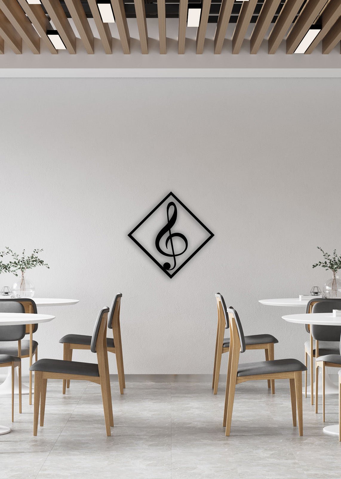 Artroya Melody Serisi Sol Anahtarı Lüks Metal Duvar Sanatı - Müzik