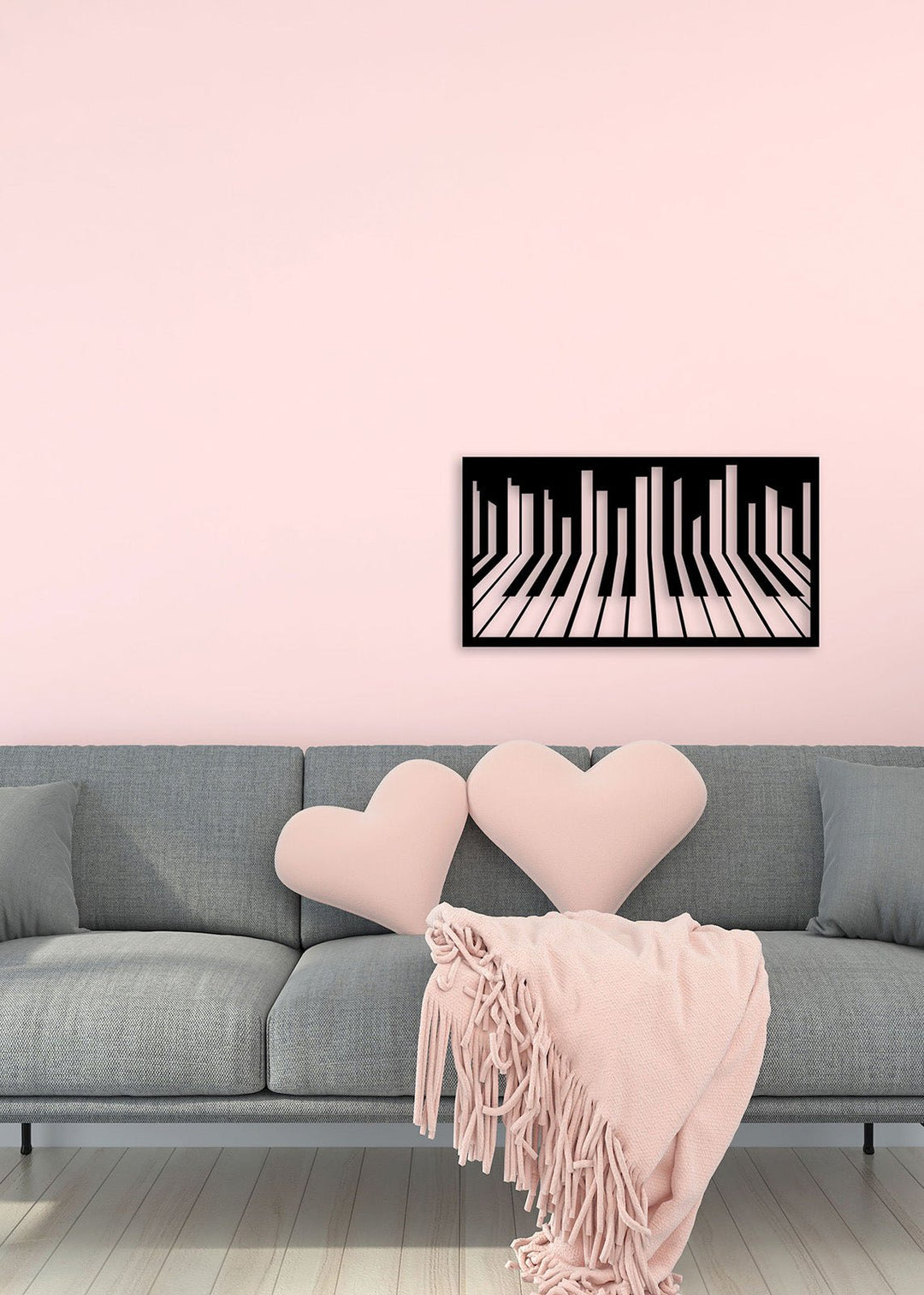 Artroya Mirage Serisi Kuşlara Dönüşen Piyano Tuşları Lüks Metal Duvar Sanatı