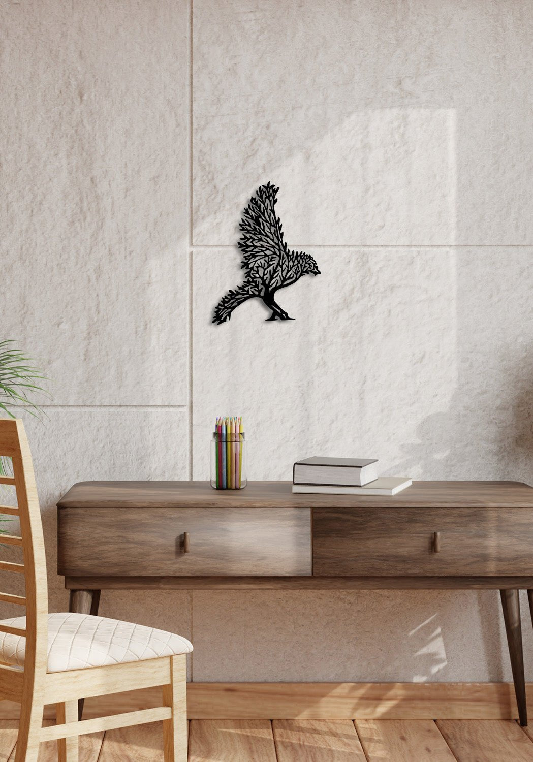 Artroya Oasis Serisi Hayat Ağacı ve Kuşlar Lüks Metal Duvar Sanatı