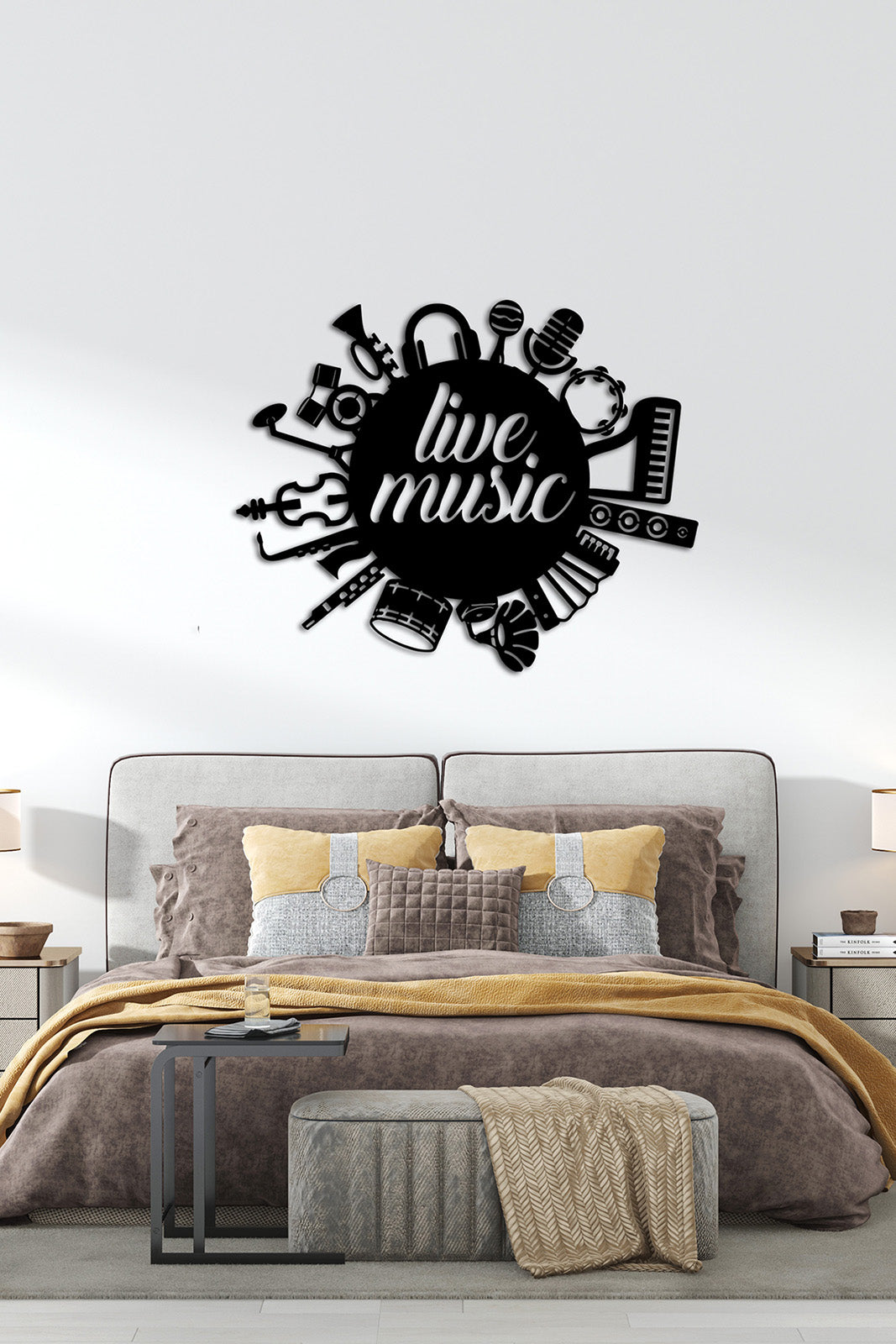 Artroya Vibe Serisi Çok Sesli Enstrüman Orbitli Lüks Metal Duvar Sanatı