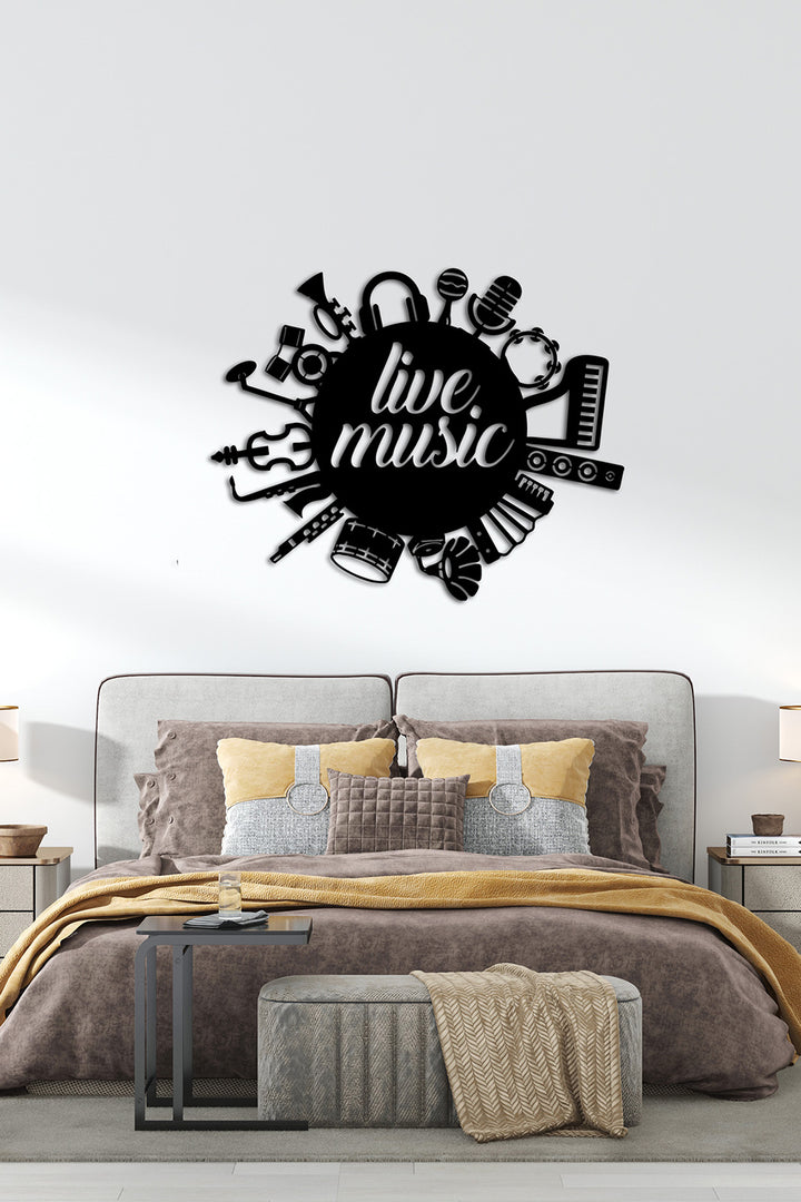 Artroya Vibe Serisi Çok Sesli Enstrüman Orbitli Lüks Metal Duvar Sanatı