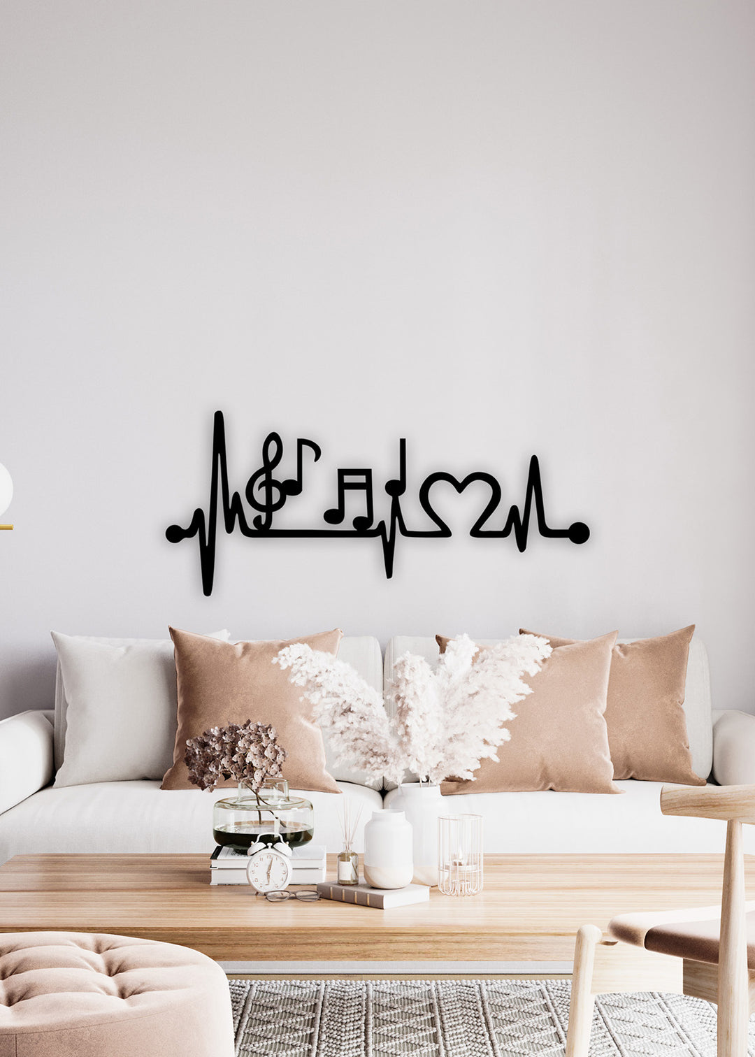 Artroya Vitality Serisi Müzikal Nabız Hattı Lüks Metal Duvar Sanatı