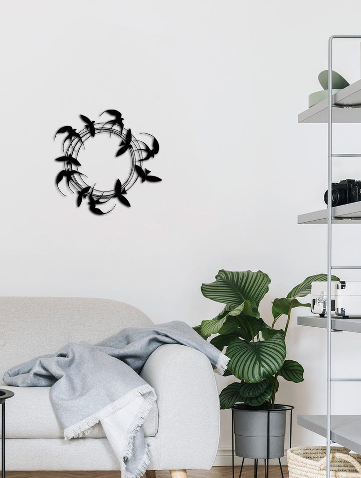 Artroya Vortex Serisi Kırlangıç Girdabı Lüks Metal Duvar Sanatı