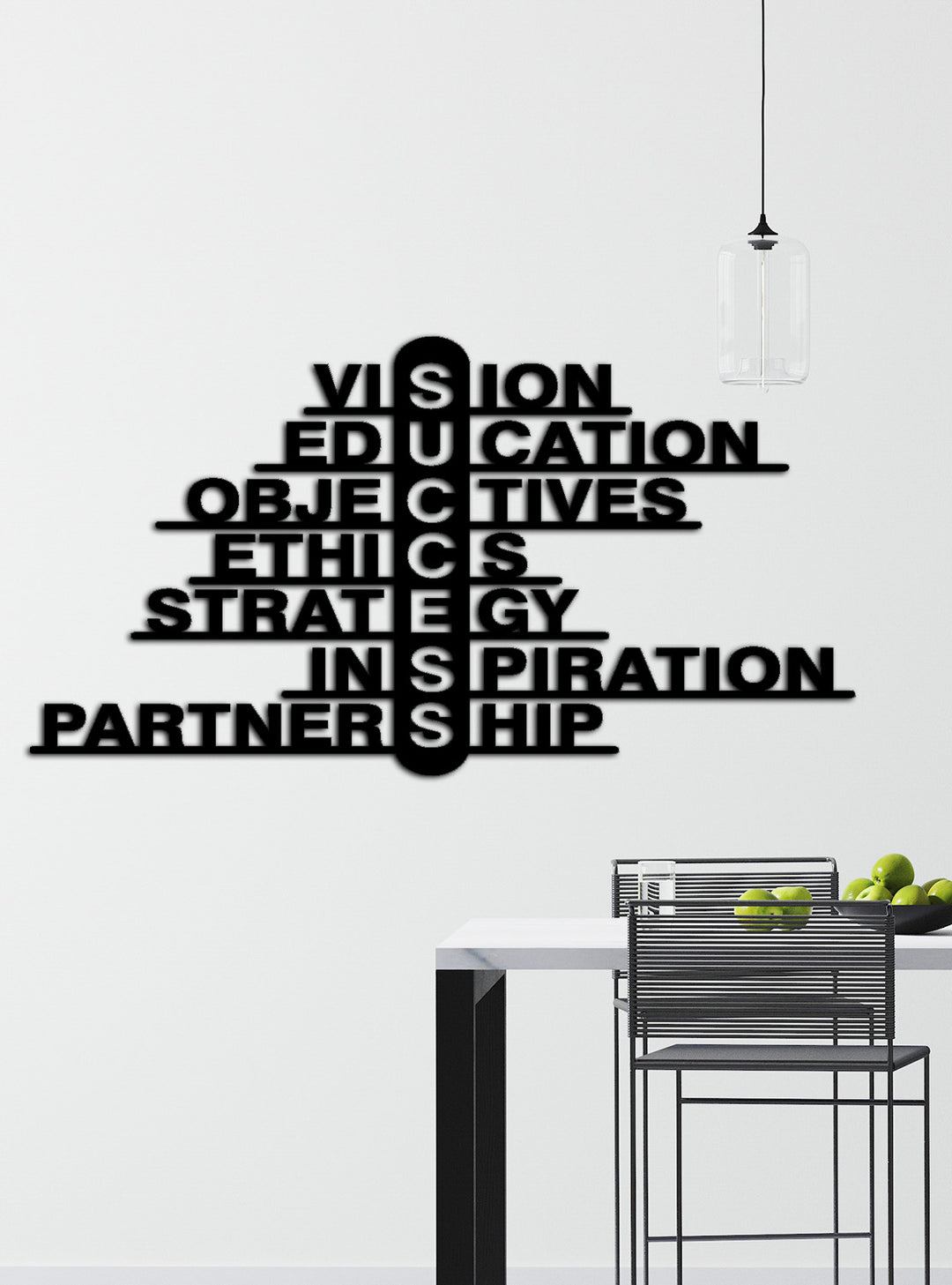 Ascent Success Motivasyonel Metal Pano - Tipografik Duvar Tablosu