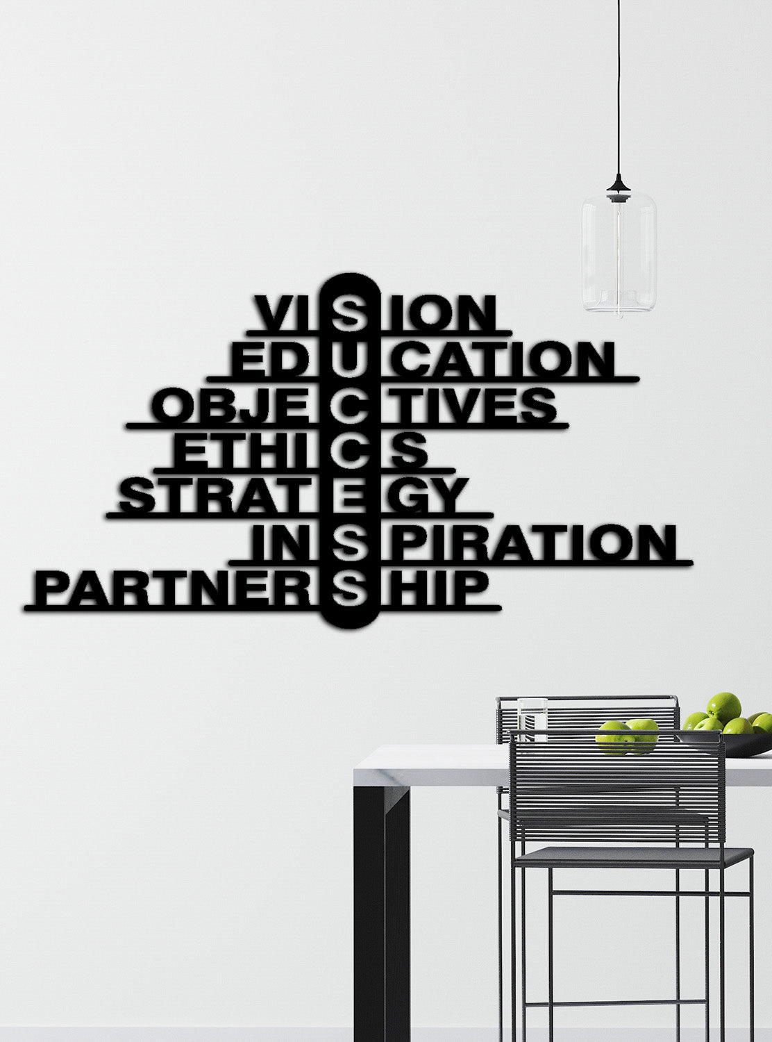 Ascent Success Motivasyonel Metal Pano - Tipografik Duvar Tablosu