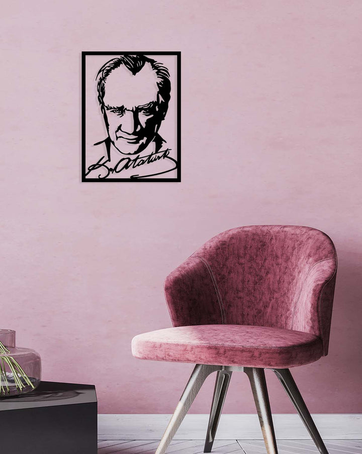 ek çiviyle saniyeler içinde kolay kurulum - Portre ve imzalı Atatürk tablo pratik montaj çözümü.