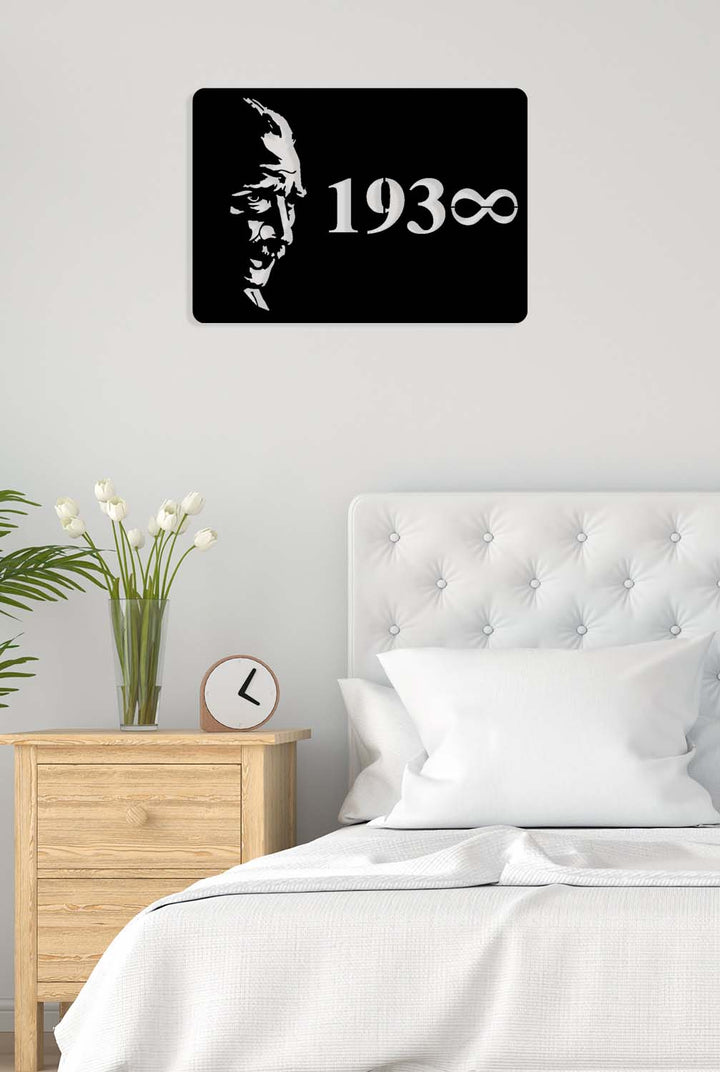 Minimalist çalışma odası için Atatürk metal duvar sanatı - Stil rehberi ve uygulama örneği.