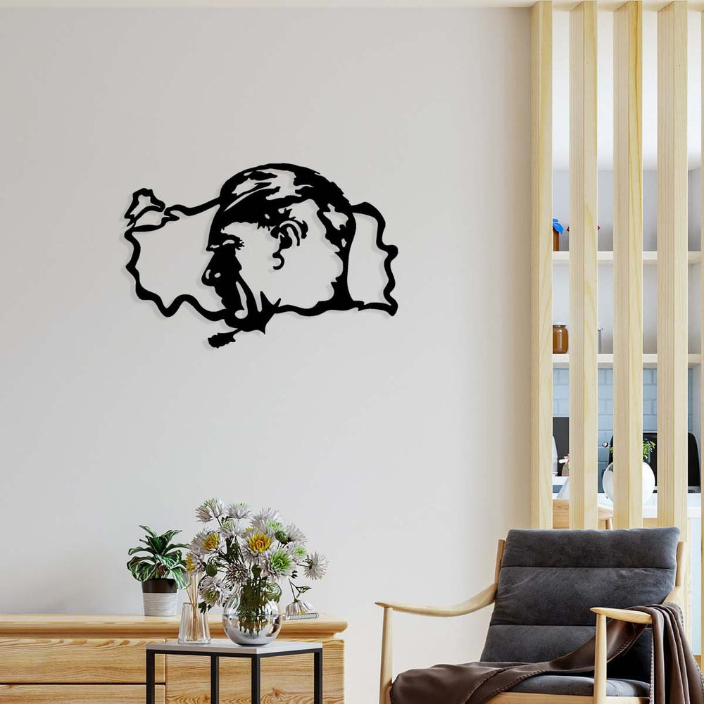 Atatürk Kocatepe silüeti metal duvar tablosu - Cumhuriyetin vakur ruhunu ve zafer manzarasını yansıtan sanatsal dekor.