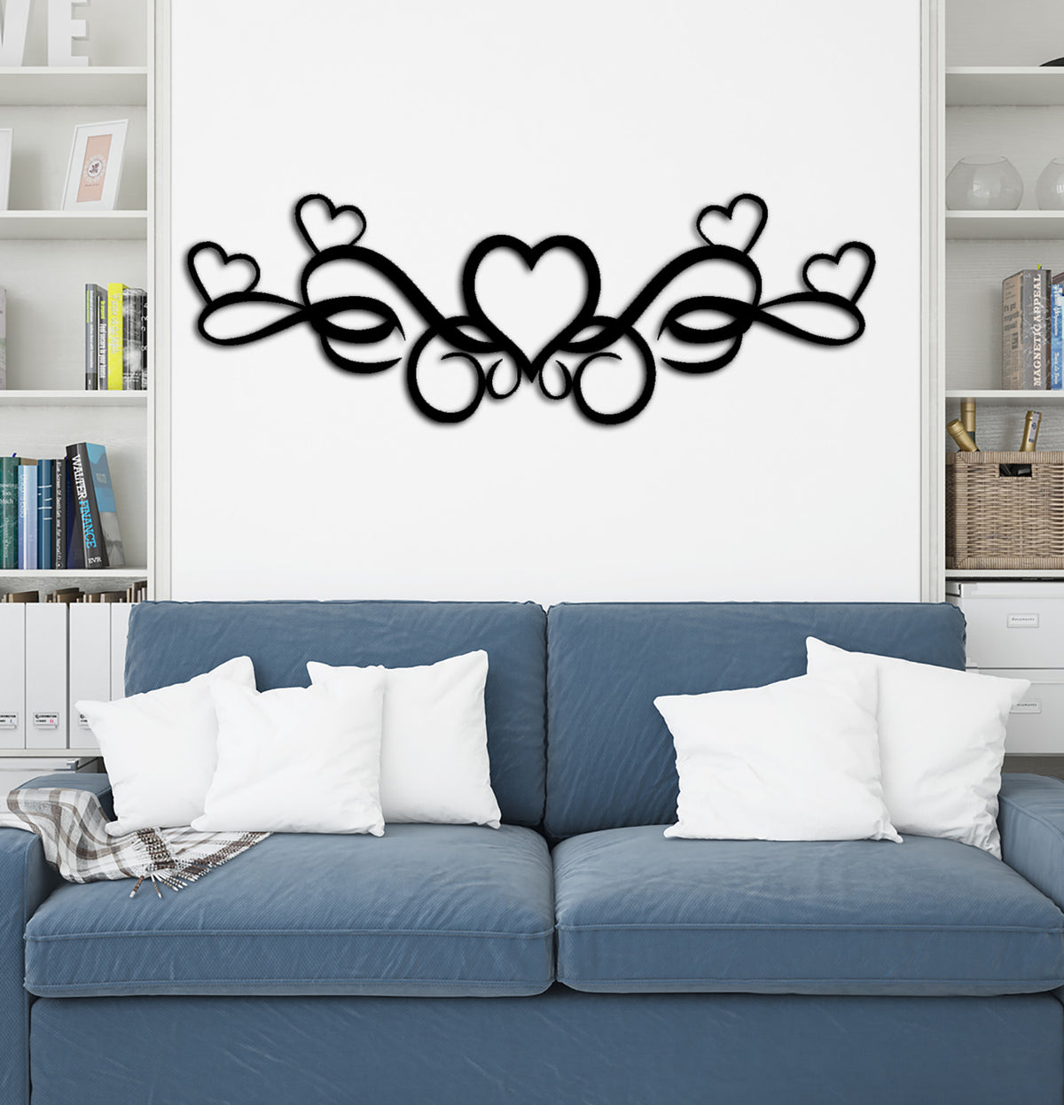 Aura Minimalist Metal Kalp Duvar Tablosu - Sade ve Şık Pano