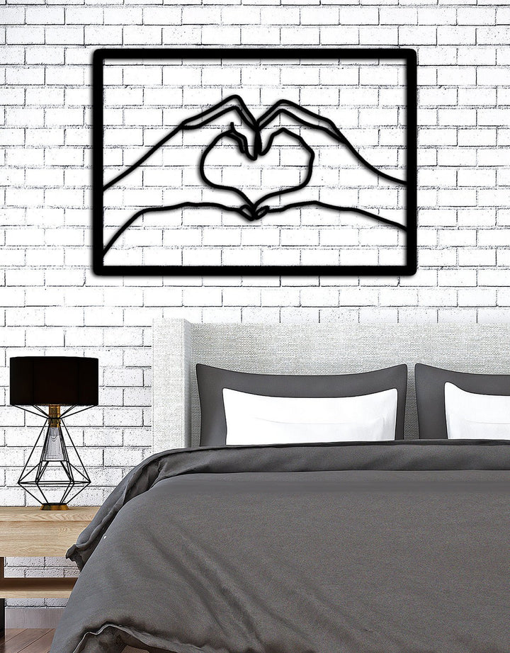 Authentic Heart Made Tipografik Modern Metal Duvar Panosu