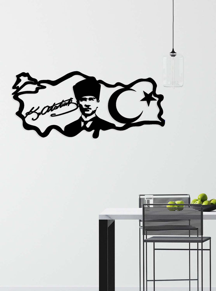 Prestijli yönetici ofisleri için Başkomutan metal duvar sanatı - Stil rehberi ve uygulama örneği.