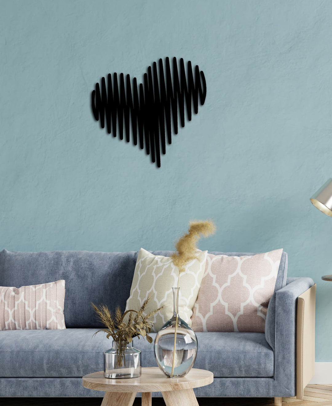 Beat Harmony Kalp Ritmi Modern Metal Duvar Panosu