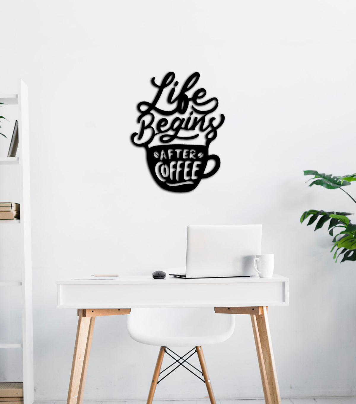 Brew Life Begins After Coffee Kahve Temalı Modern Metal Pano
