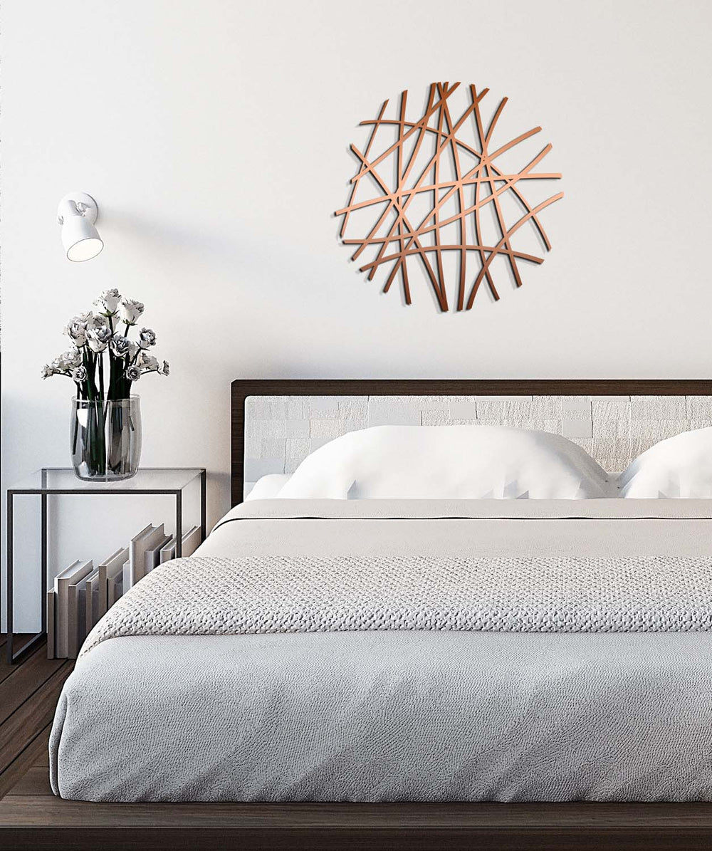 Bronz Metal Duvar Tablosu 2cm 3D Derinlik ve Sıcak Gölge Görünümü