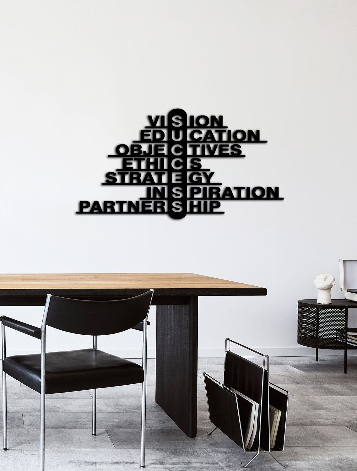 Çalışma Odası İçin Başarı Temalı Metal Tablo - Artroya