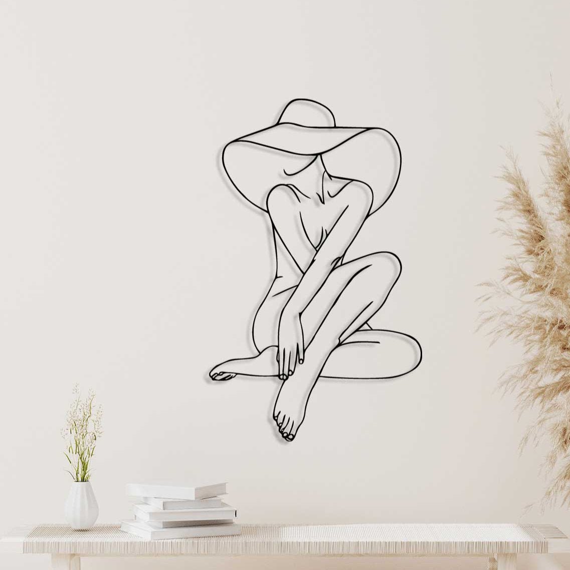 Zarif Kadın Silüeti Metal Duvar Tablosu - Ruhun Zerafeti | Sanat Koleksiyonu - Artroya