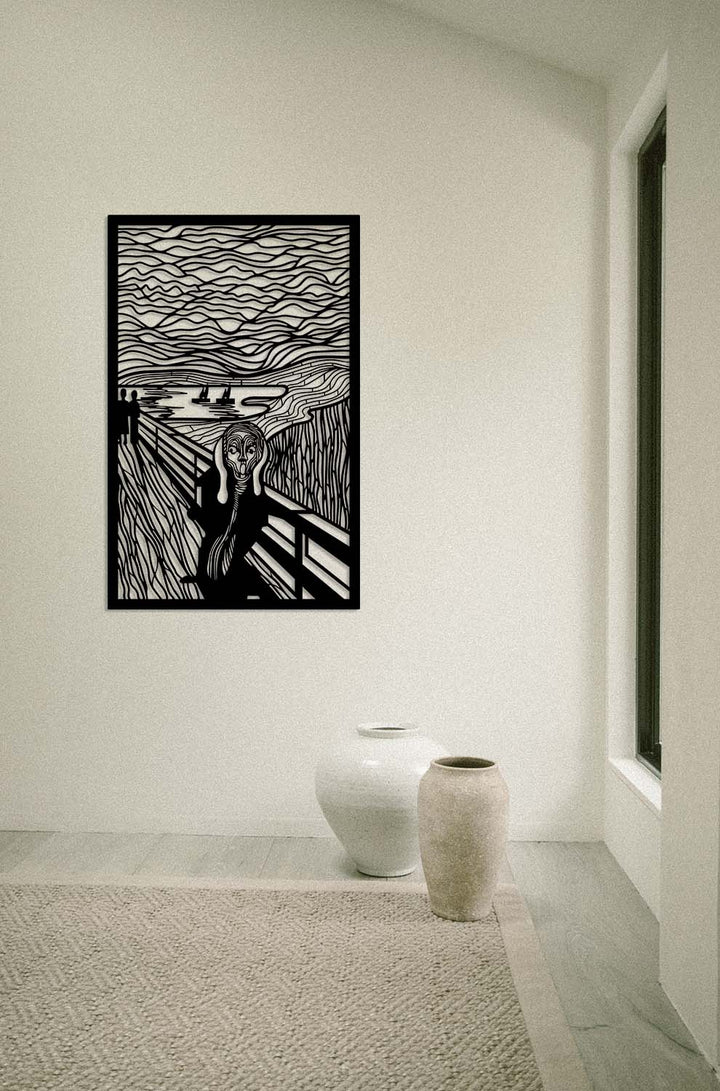 Çığlık Edvard Munch Modern Sanat Metal Duvar Tablosu - İkonik Ekspresyonizm Koleksiyonu - Artroya
