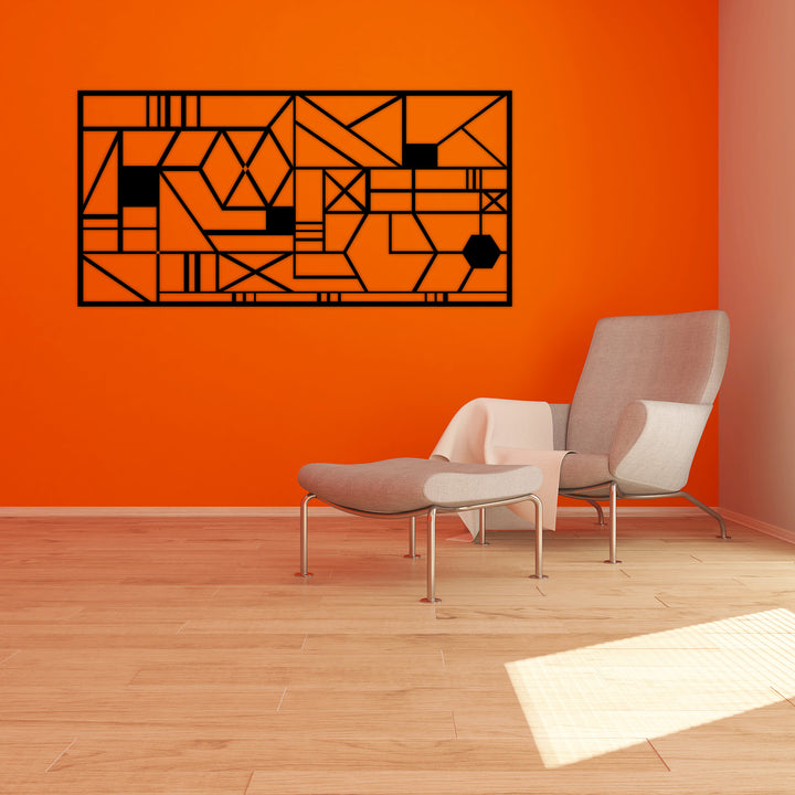 Cogito Zihinsel Mekanik Modern Metal Duvar Panosu - Tek Parça