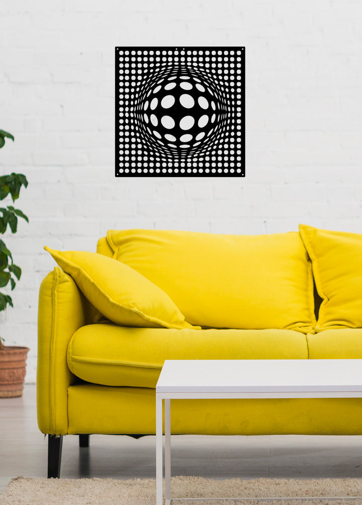 Converga Kesişen Daireler Modern Metal Duvar Panosu