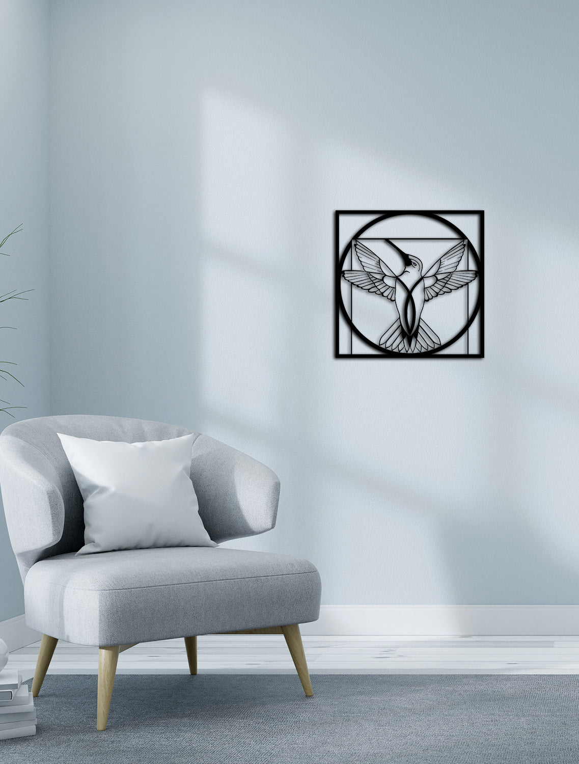 Da Vinci Uçan Makine Panosu ve 2 cm Derinlik Paylı Doğal Gölge Efekti