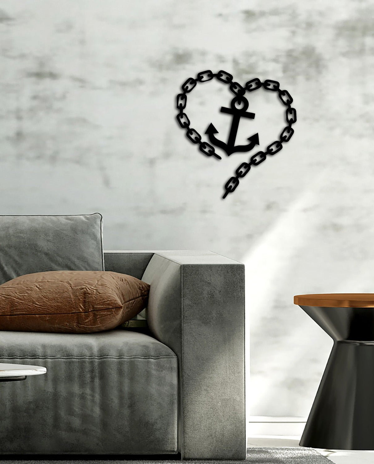 Denizci Temalı Metal Tablo ve 2 cm Duvar Gölge Derinliği