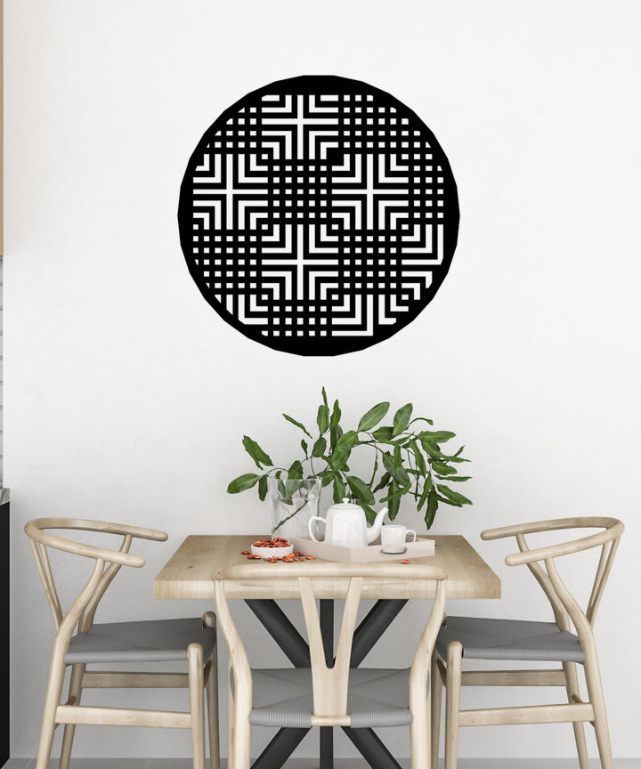 Modern Salon Dekorasyonu İçin Siyah Rothko Grid Metal Sanat Eseri