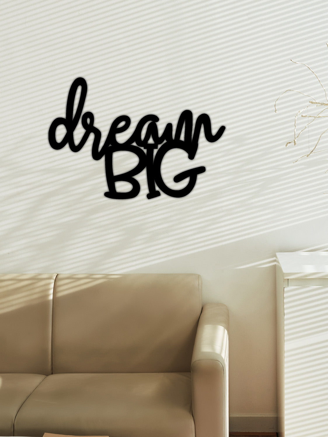 Dream Big Artroya Metal Tablo Yakın Plan Lazer Kesim Detayı