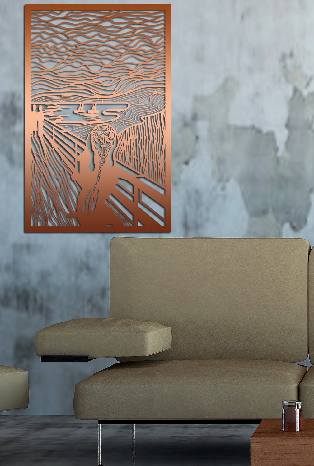 Çığlık Edvard Munch Modern Sanat Metal Duvar Tablosu - İkonik Ekspresyonizm Koleksiyonu - Artroya