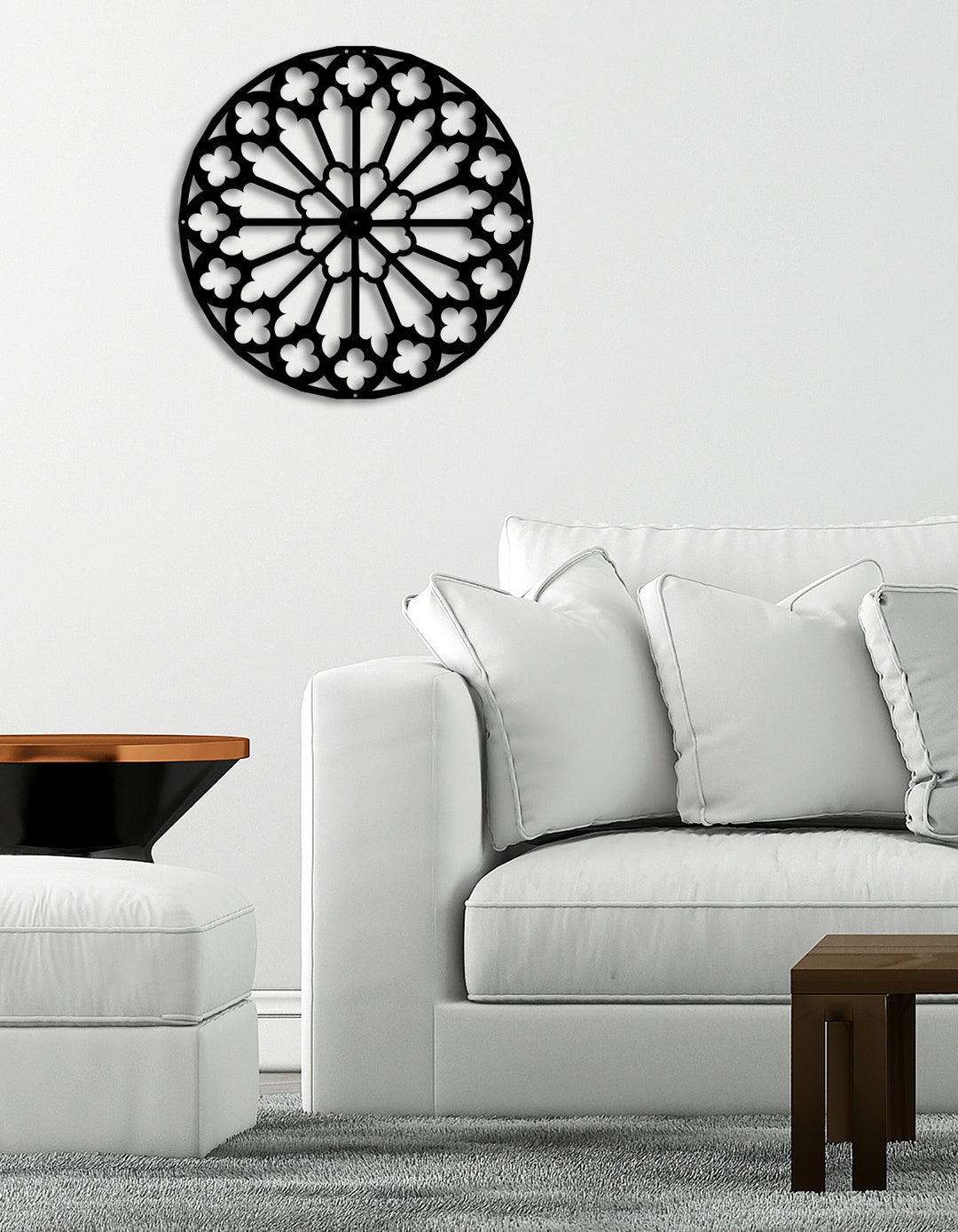 Fenestra Çiçekli Pencere Modern Metal Duvar Panosu