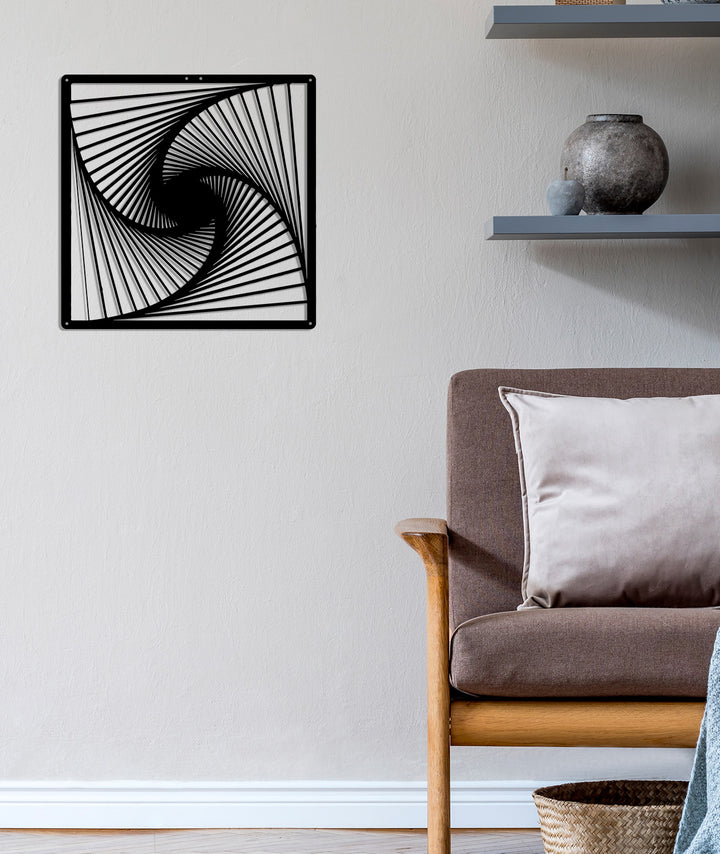 Fluctus Twisted Lines Modern Metal Duvar Panosu - Akışkan Tasarım