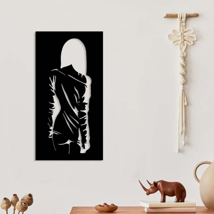 Gizemli Kadın Modern Silüet Metal Duvar Tablosu - Sanat Koleksiyonu - Artroya