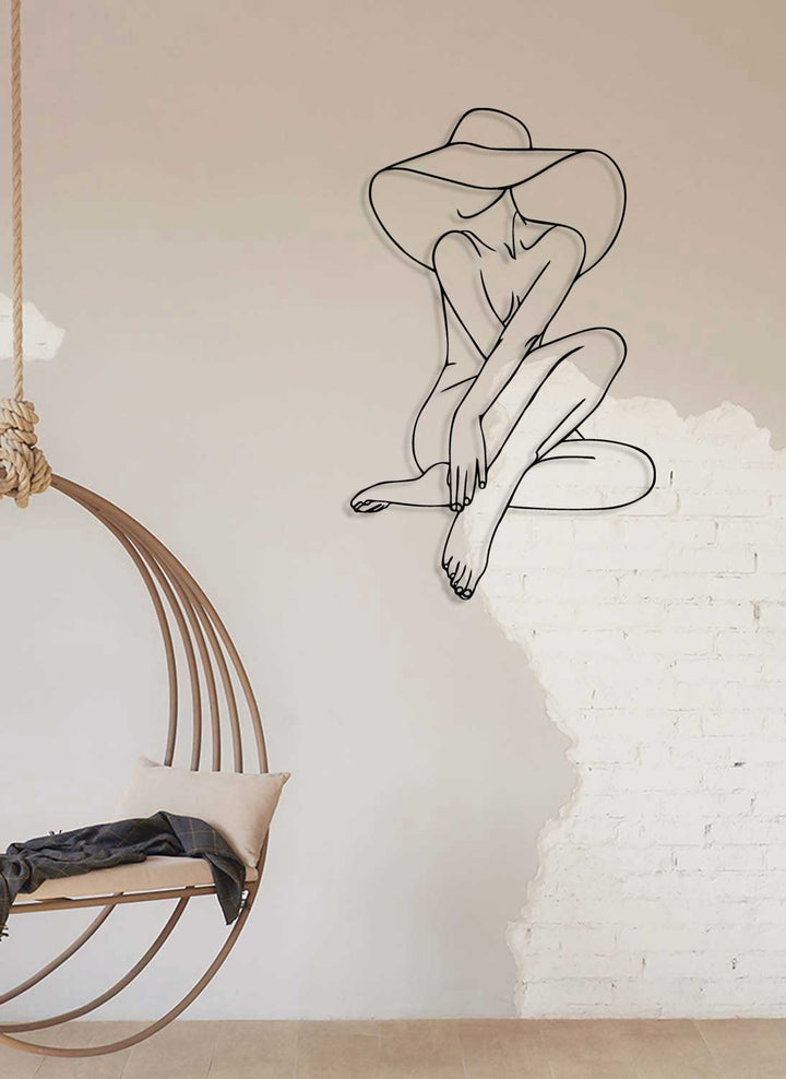 Artroya Özel Sanat Koleksiyonu Gizemli Kadın Silüeti Metal Duvar Sanatı