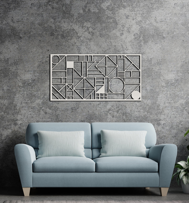 Gümüş Çalışma Odası ve Kütüphane İçin Zihinsel Mimari Metal Pano