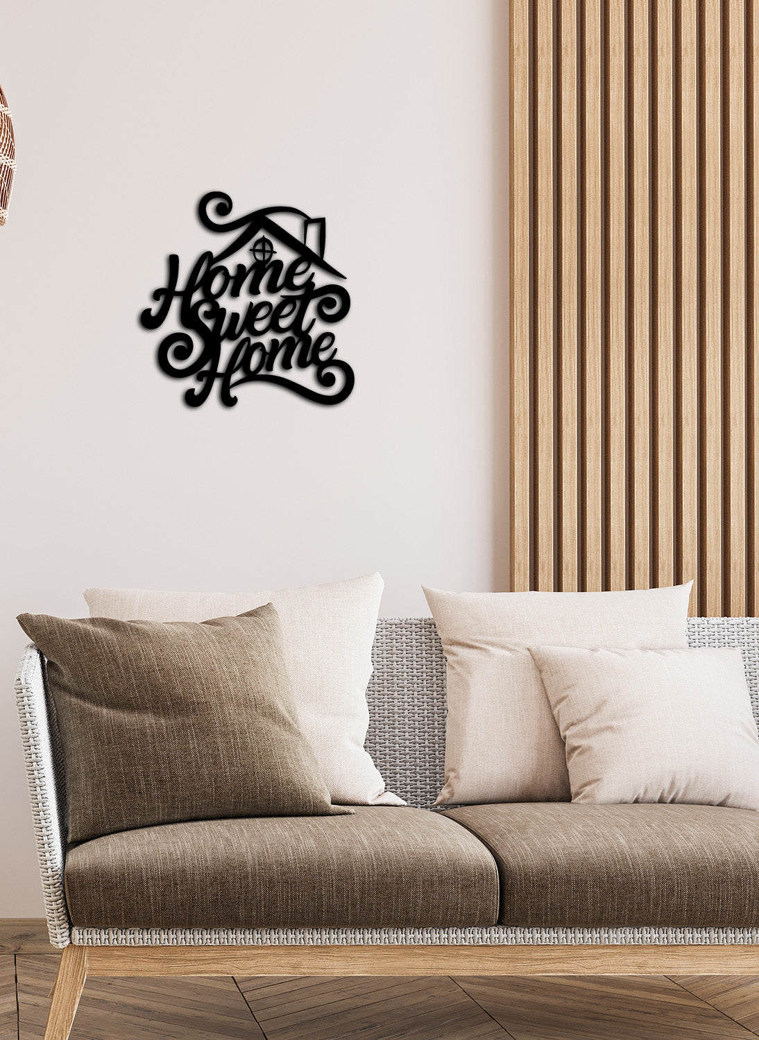 Home Sweet Home Art Sanatsal Modern Metal Duvar Panosu