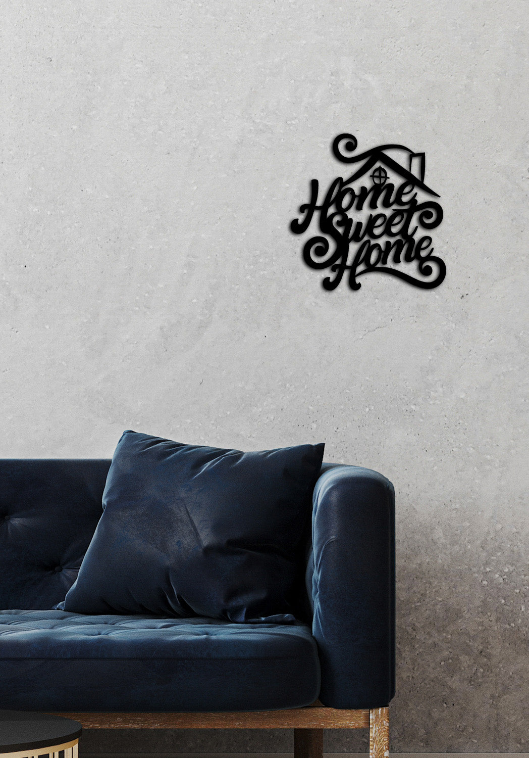 Home Sweet Home Artroya Metal Tablo Yakın Plan Lazer Kesim Detayı