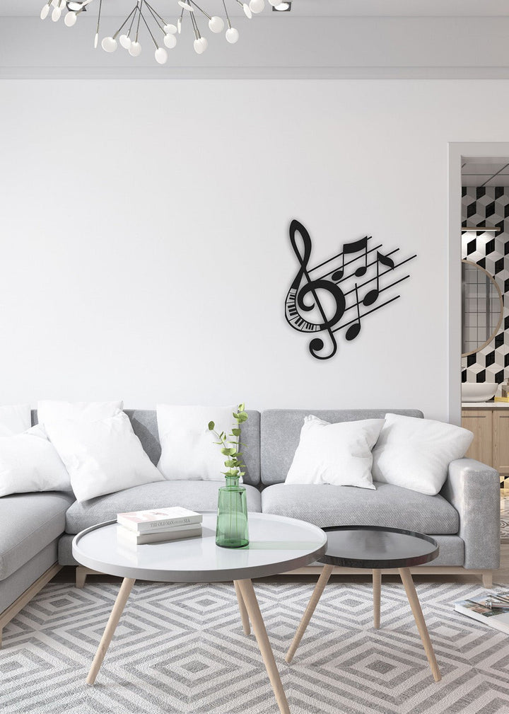 Hibrit Müzik Metal Heykel Estetiği - 3D Yan Perspektif Görünümü