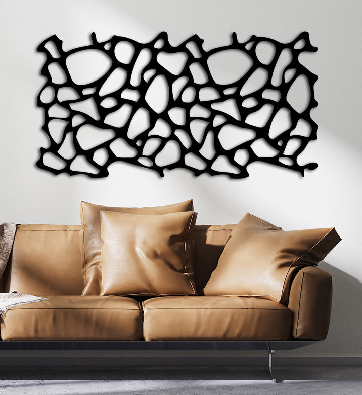 Hydra İç İçe Geçmiş Baloncuklar Modern Metal Duvar Panosu