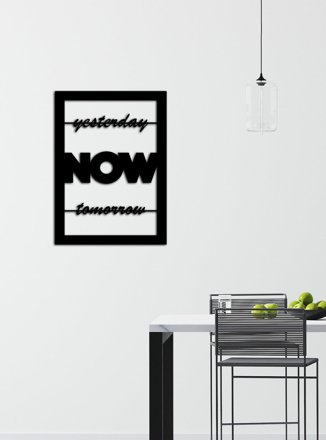 Instantia NOW Modern Tipografik Metal Duvar Panosu