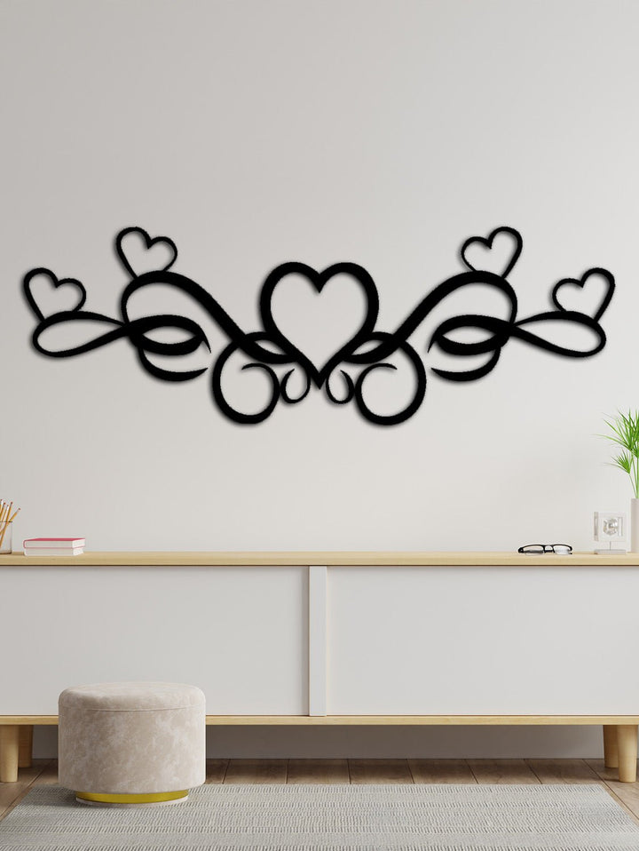İskandinav Tarzı Duvar Dekoru Siyah Metal Kalp