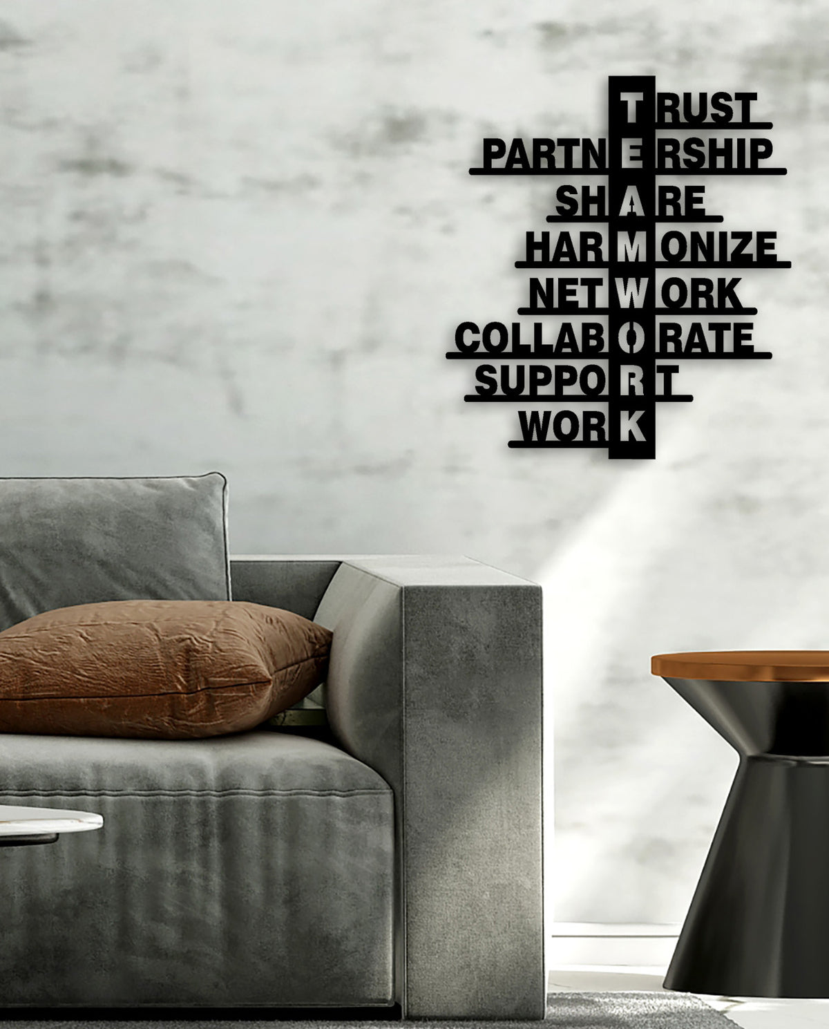 Kurumsal Ofis Duvar Sanatı İçin Teamwork Metal Tablo - Artroya