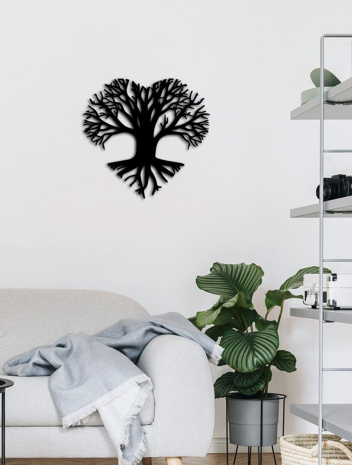 Lazer Kesim Ağaç Dalları ve Kalp Silüeti İşçilik Detayı