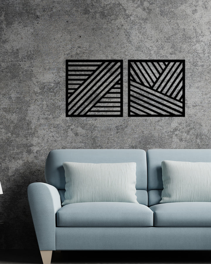 Lazer Kesim Art Deco Grid Duvar Sanatı Hassas İşçilik Detayı