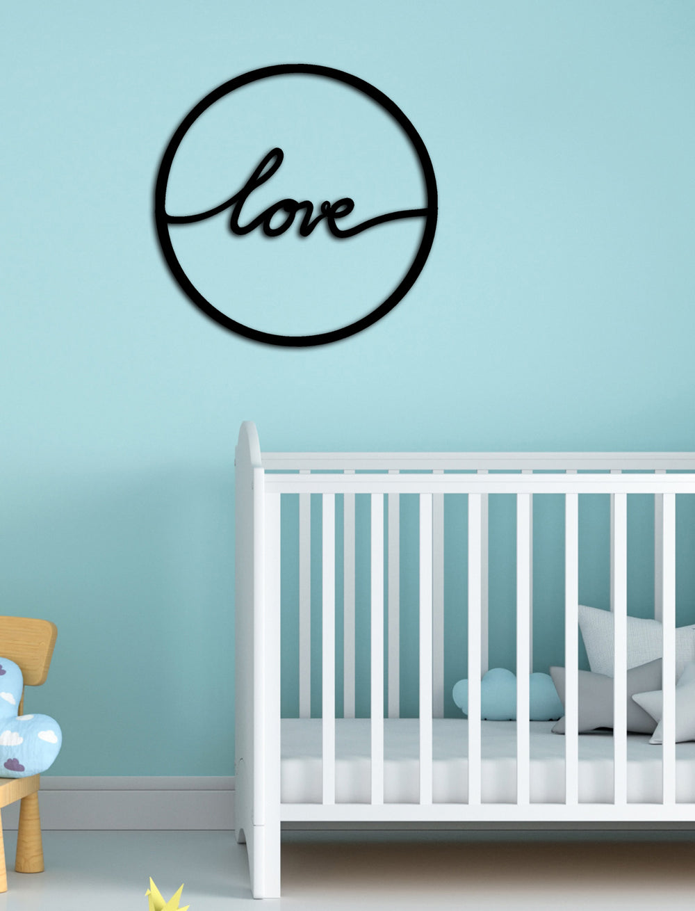 Lazer Kesim Çember İşçiliği ve Love El Yazısı Detayı