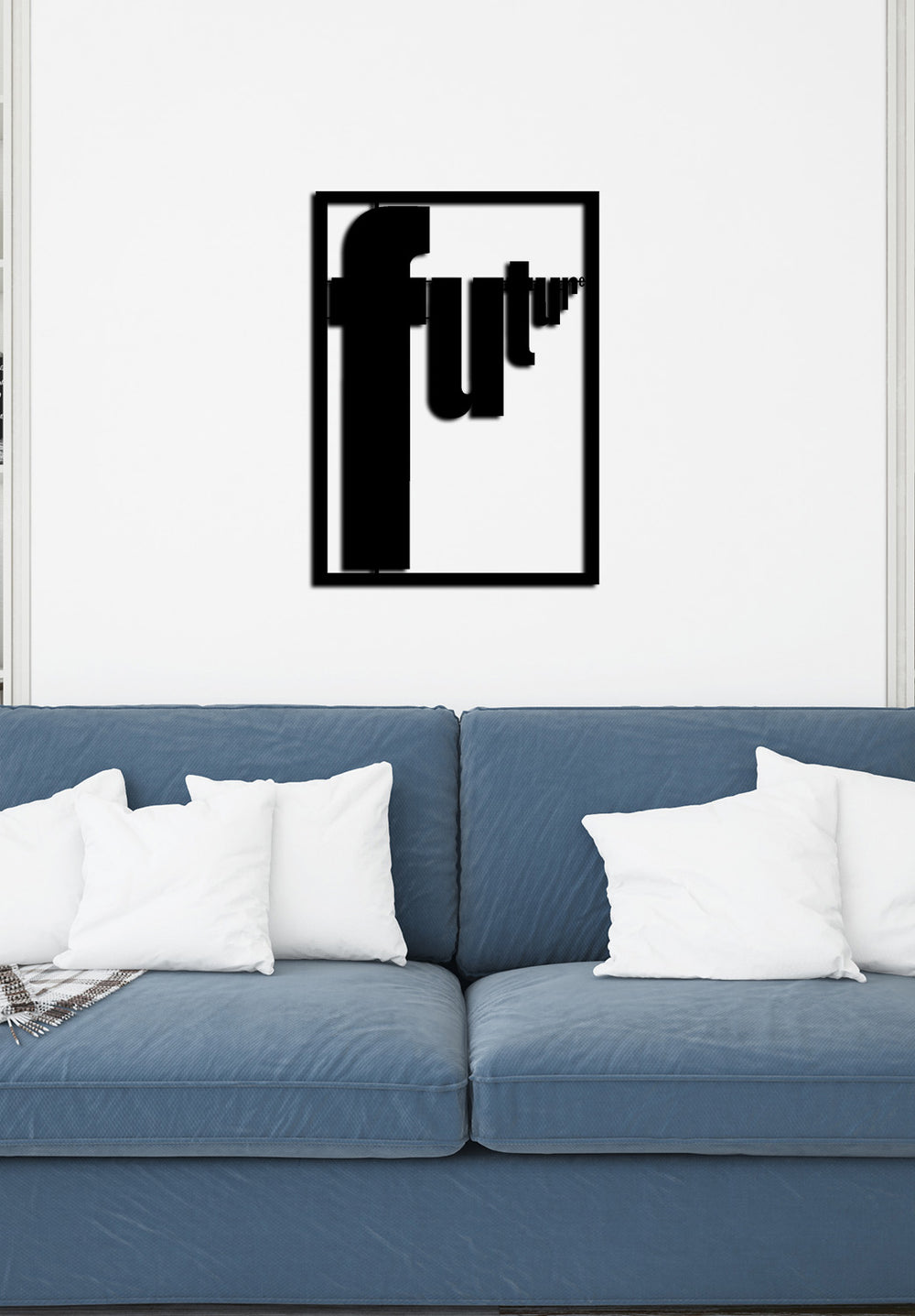 Lazer Kesim Future Yazılı Metal Pano İşçilik Detayı