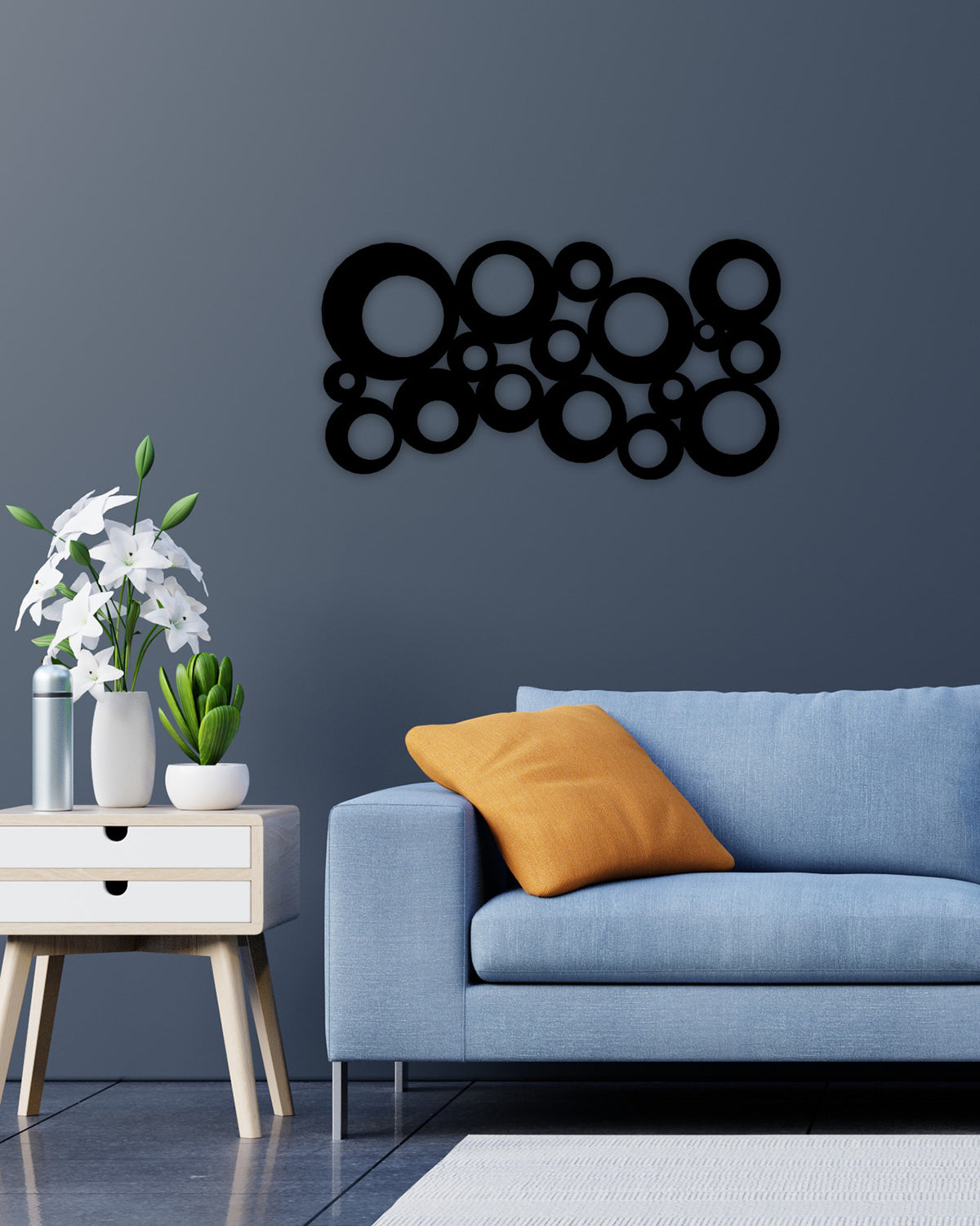 Lazer Kesim Karışık Baloncuk Duvar Sanatı Hassas İşçilik Detayı