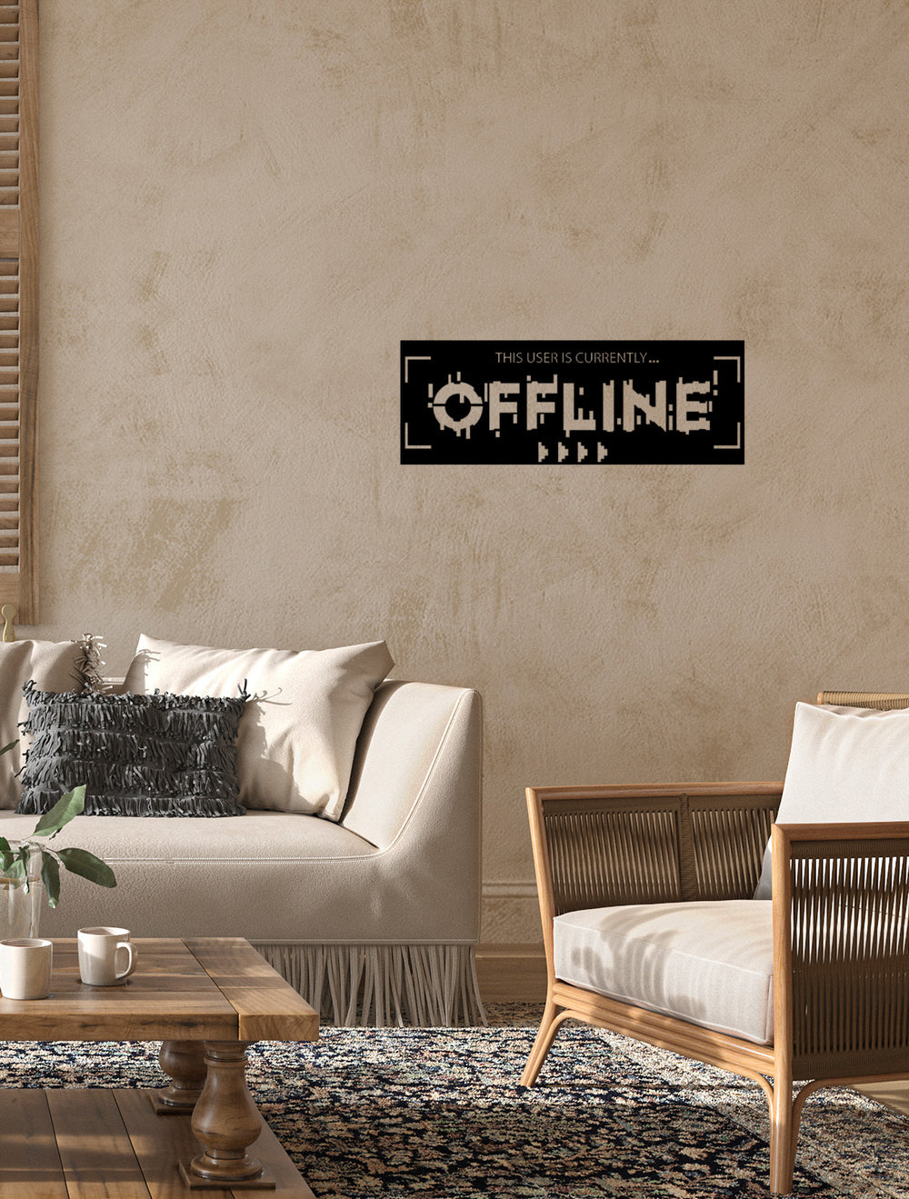 Lazer Kesim Offline Yazılı Metal Tablo İşçilik Detayı