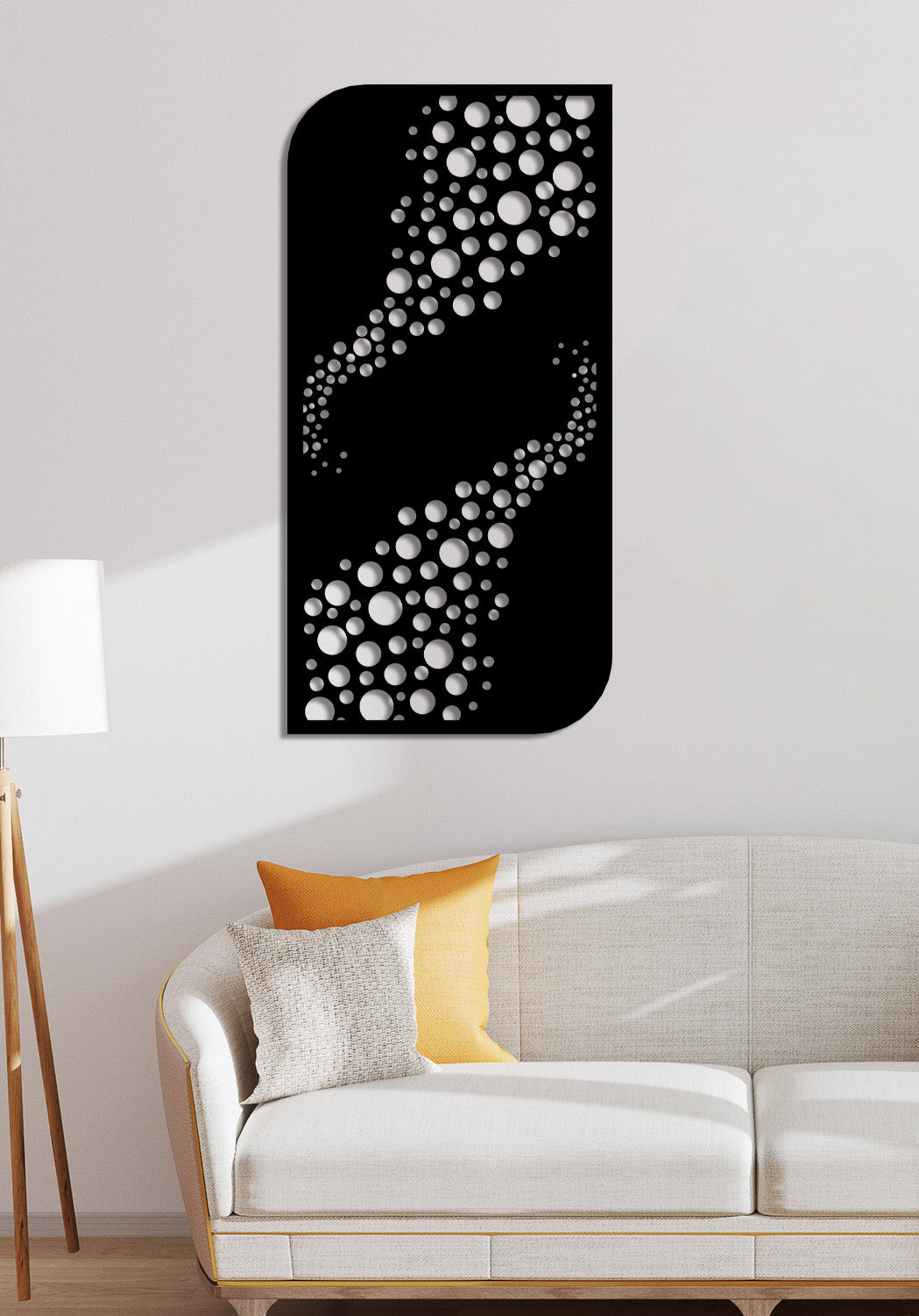 Lazer Kesim Organik Daire Duvar Sanatı Hassas İşçilik Detayı