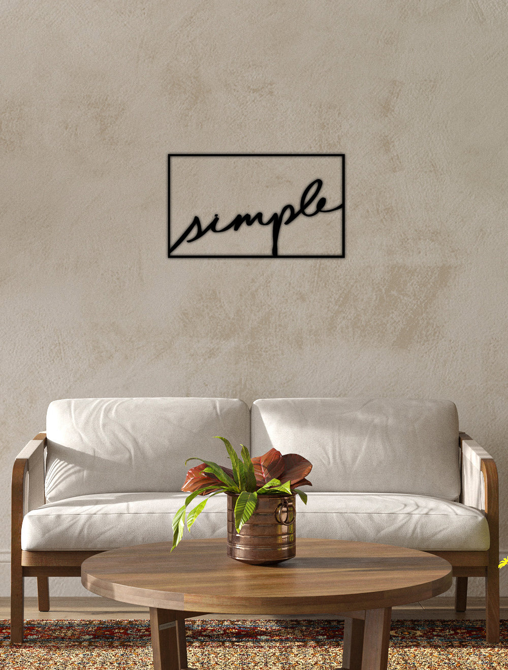 Lazer Kesim Simple Yazılı Metal Pano İşçilik Detayı